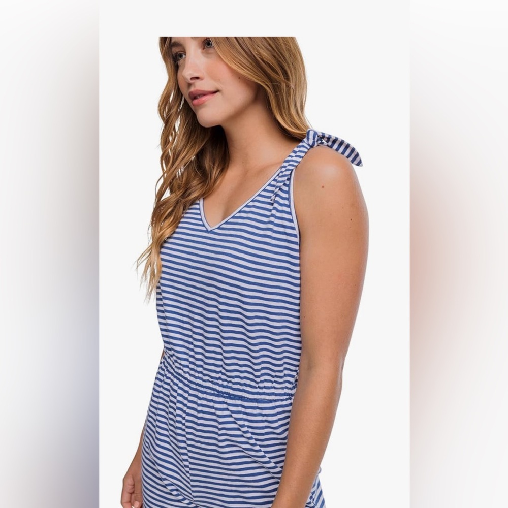 Super Cute 🥰 Southern Tide Nautical Navy Tillie Tie Shoulder Romper